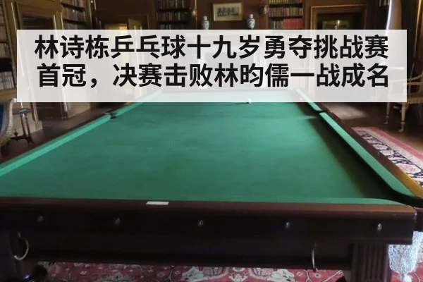 林诗栋乒乓球十九岁勇夺挑战赛首冠,决赛击败林昀儒一战成名